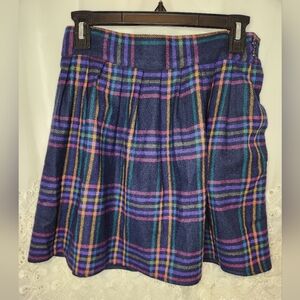 Vintage California Select Originals Plaid Skirt M Pleated Button School Girl Y2K